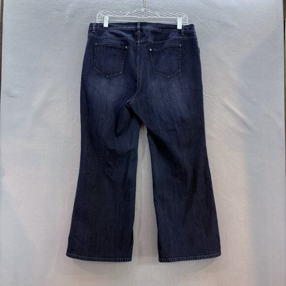Lafayette 148 NYC Woman’s Mercer Bootcut Cropped Jeans Sz 12 Dark Wash Stretch - Picture 5 of 12